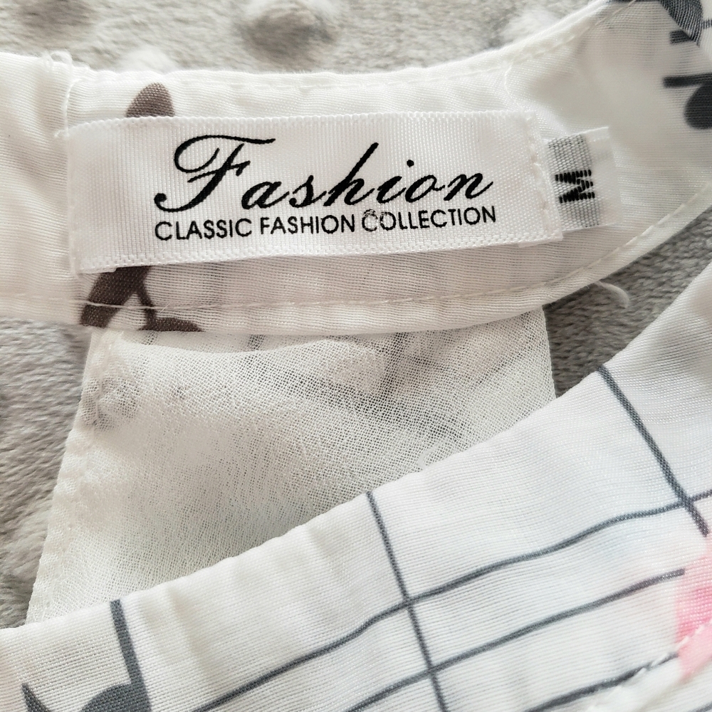 Musical Note Print Women's Top - Picture 7 of 9